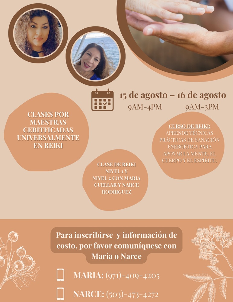 Clases por Maestras Certificadas Universalmente en Reiki