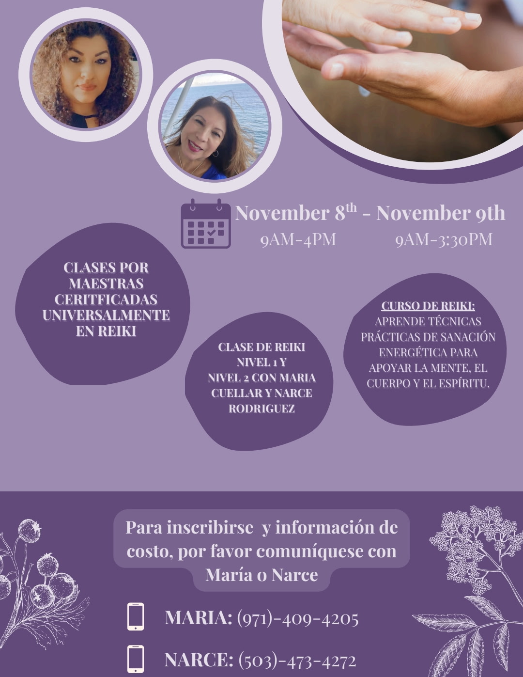 Clases de Reiki con Maestras Certificadas